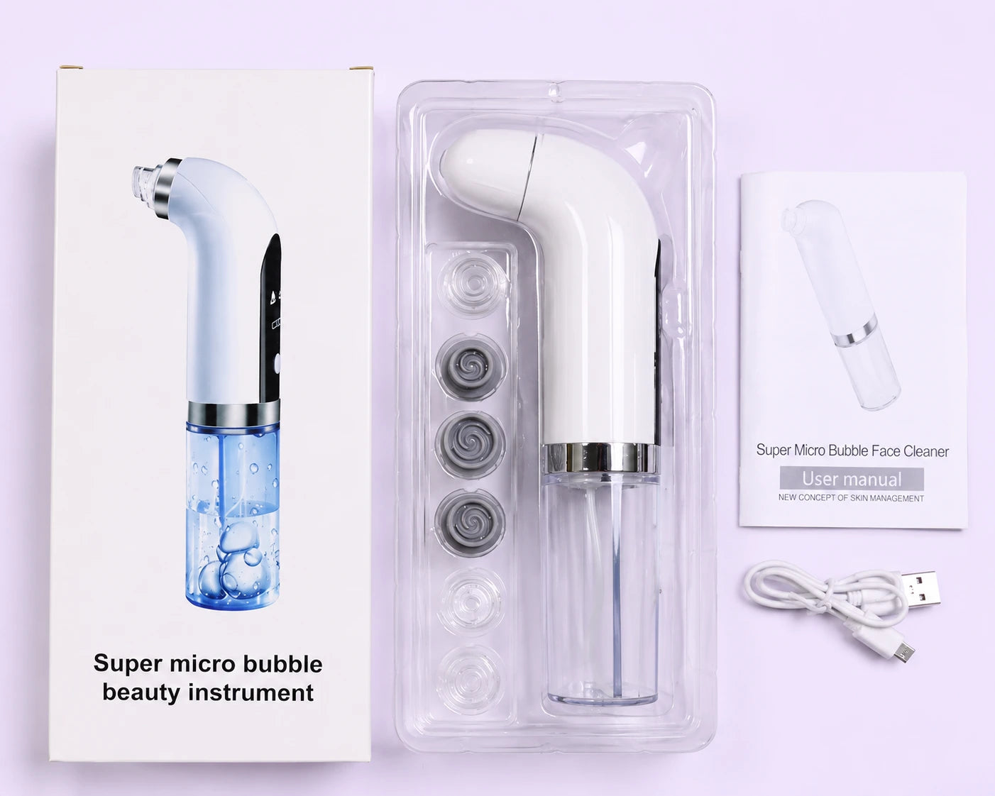 Aspirateur nettoyant de points noirs à micro-bulles