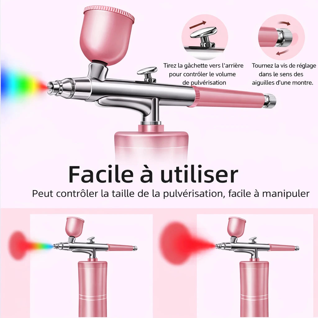 Aérographe ongles professionnel – Nail Art parfait en quelques secondes