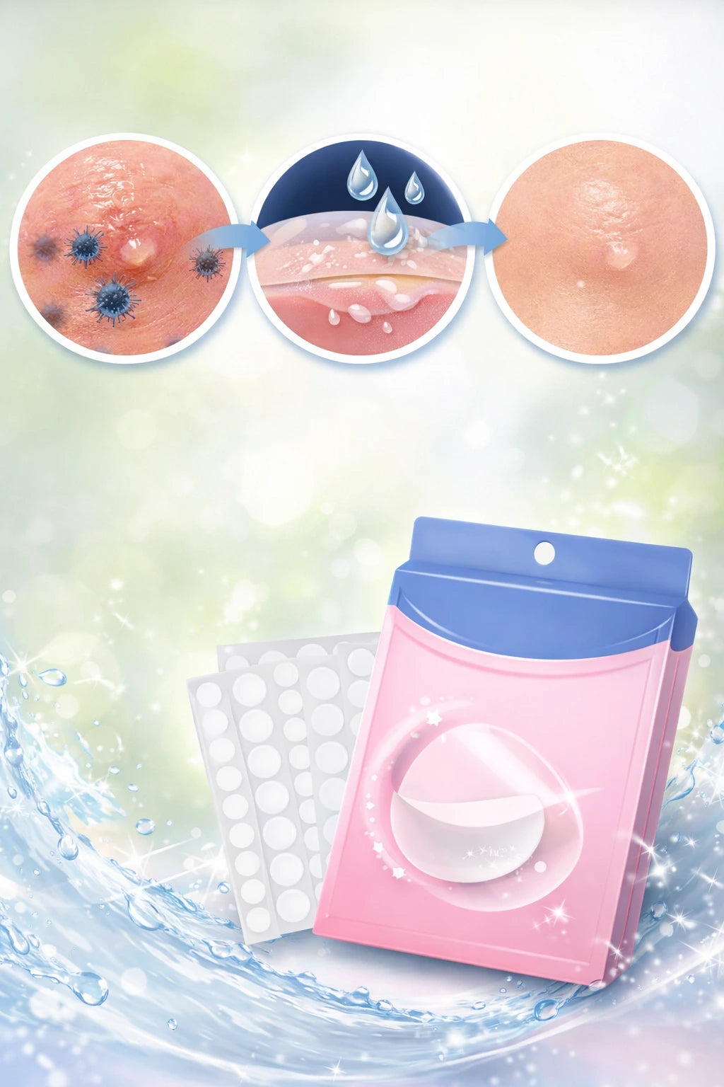 Patch anti-acné invisible – Élimine les boutons en une nuit