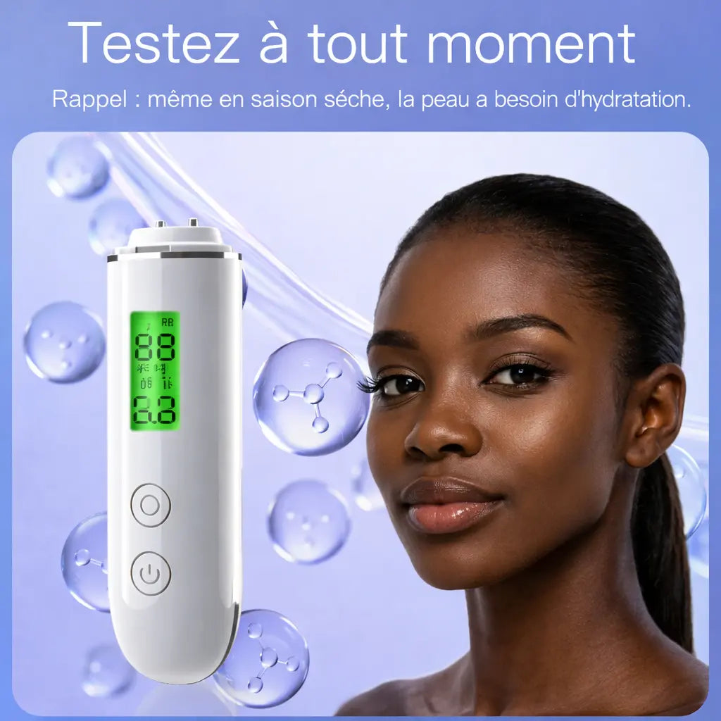Analyseur de peau digital précis - Hydratation, sébum, élasticité