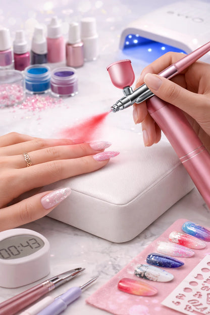 Aérographe ongles professionnel – Nail Art parfait en quelques secondes